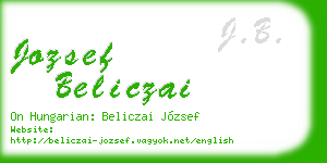 jozsef beliczai business card