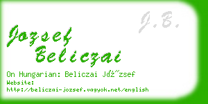 jozsef beliczai business card